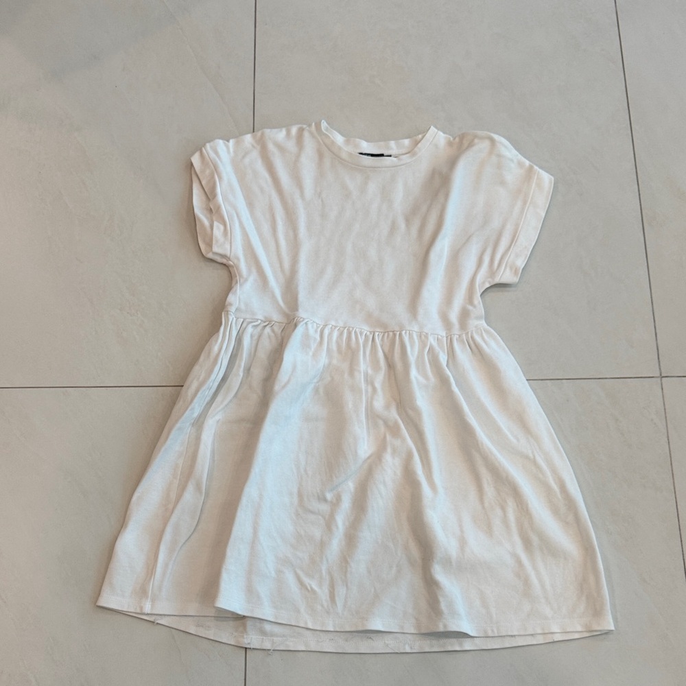 White Short Sleeve Dress